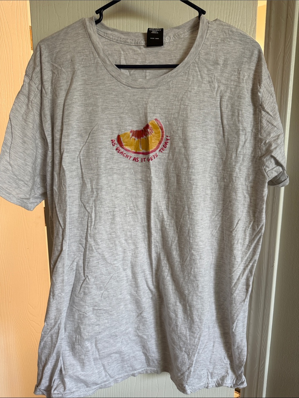 Women’s Graphic Tee with Citrus Slice - Light Gray